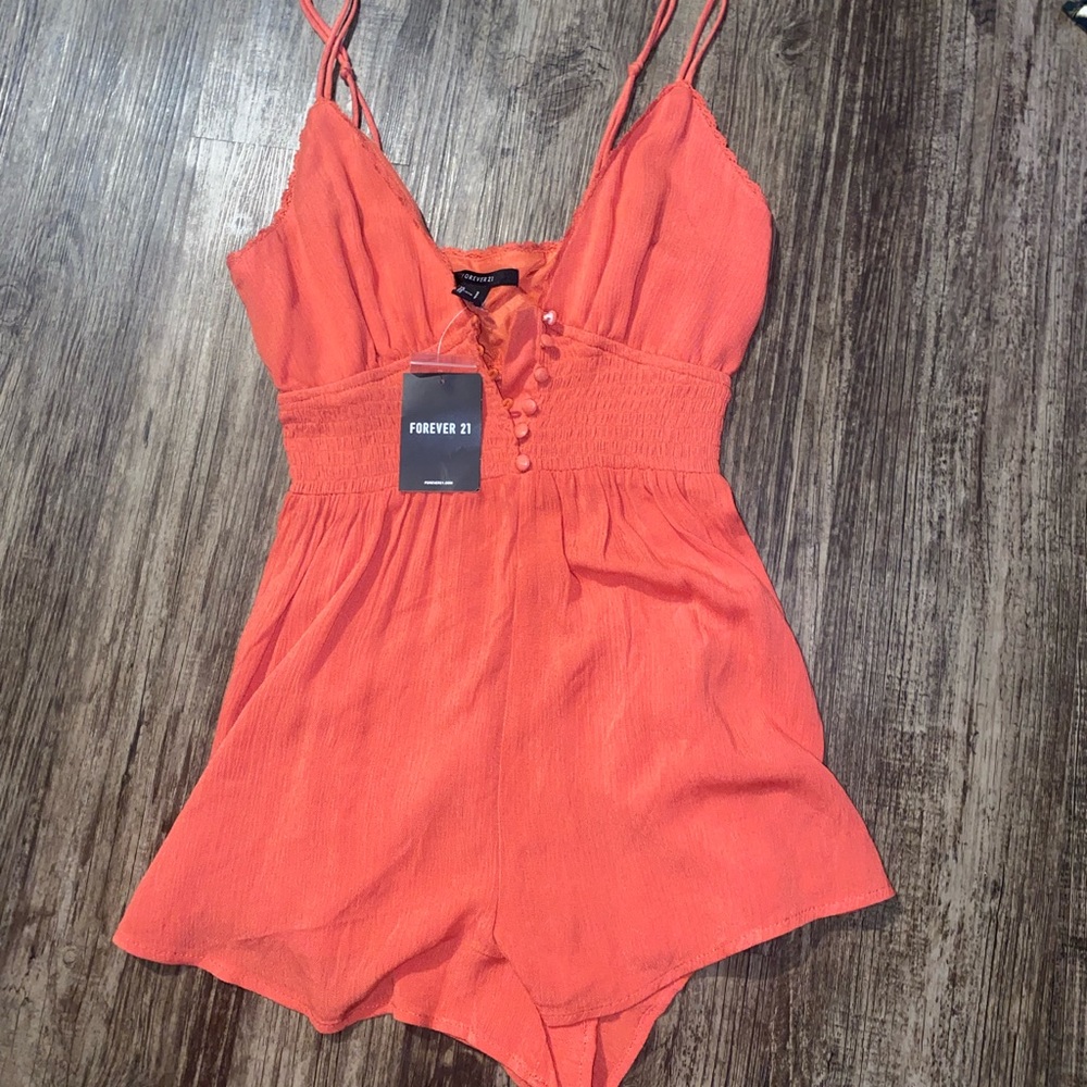 Forever 21, short romper, with button up front; SM